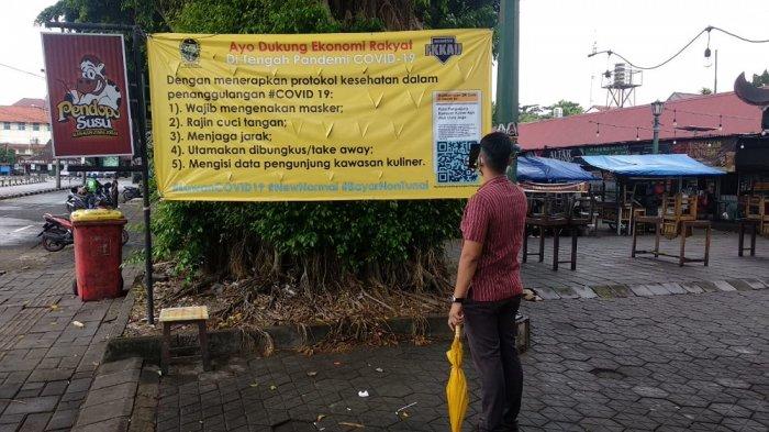 Pengunjung Kuliner Alun-alun Utara Wajib Isi Buku Tamu Digital