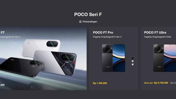 Beberapa HP Poco Seri F. (www.mi.co.id)