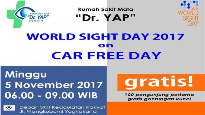 Minggu Besok, Pemeriksaan Mata Gratis Digelar di Car Free Day Jalan Mangkubumi Yogyakarta