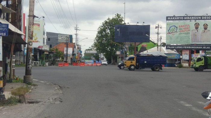 Selama PPKM Darurat, Jalur Menuju Bantul di Simpang Empat Dongkelan Ditutup 24 Jam