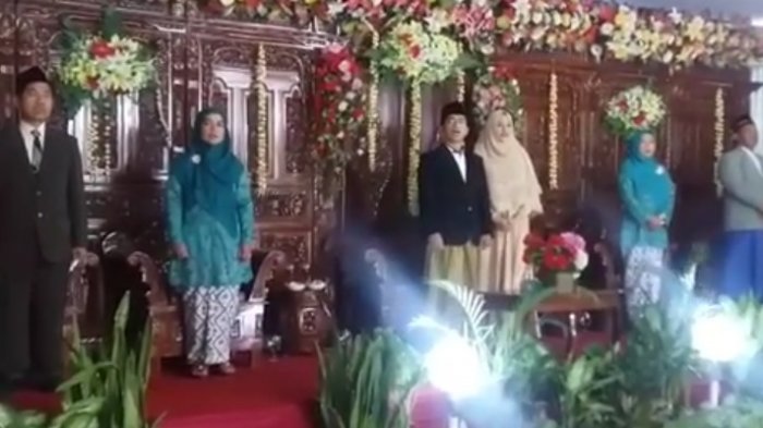 Mantap Jiwa! Resepsi Pernikahan di Gunungkidul Ini Nyanyikan Lagu Indonesia Raya
