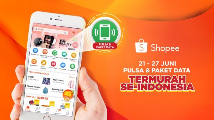 Shopee Hadirkan Fitur Beli Pulsa dan Paket Data Termurah untuk Pengguna