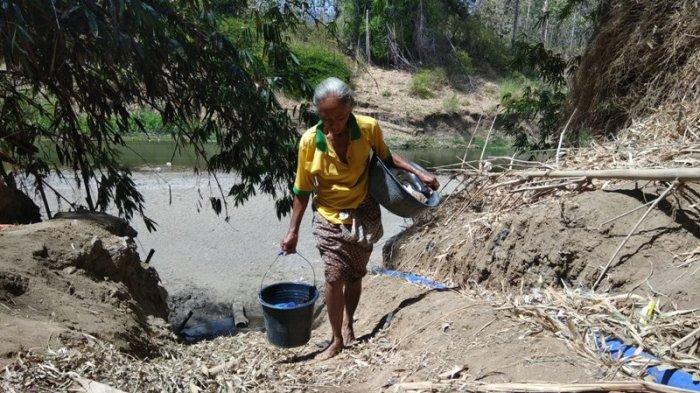 Sumur Mengering, Warga Ngrancah Imogiri Gantungan Aliran Sungai Oya untuk Penuhi Kebutuhan Air