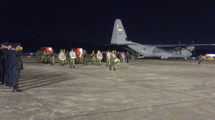 Dua Jenazah Prajurit TNI Gugur di Lebanon Disambut Upacara Militer di Lanud Adisutjipto Yogyakarta