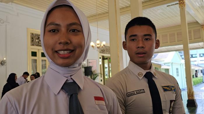 Mengemban Falsafah Jawa ke Pentas Nasional: Dua Paskibraka DIY Mohon Doa Restu Wakil Gubernur - Tribunjogja.com