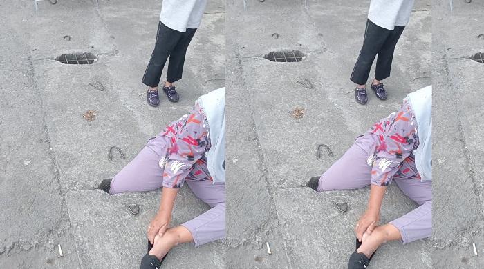 Apes-Ada-Kaki-Emak-Emak-di-Bantul-Masuk-Lubang-Gorong-gorong-Damkar-Turun-Tangan.jpg