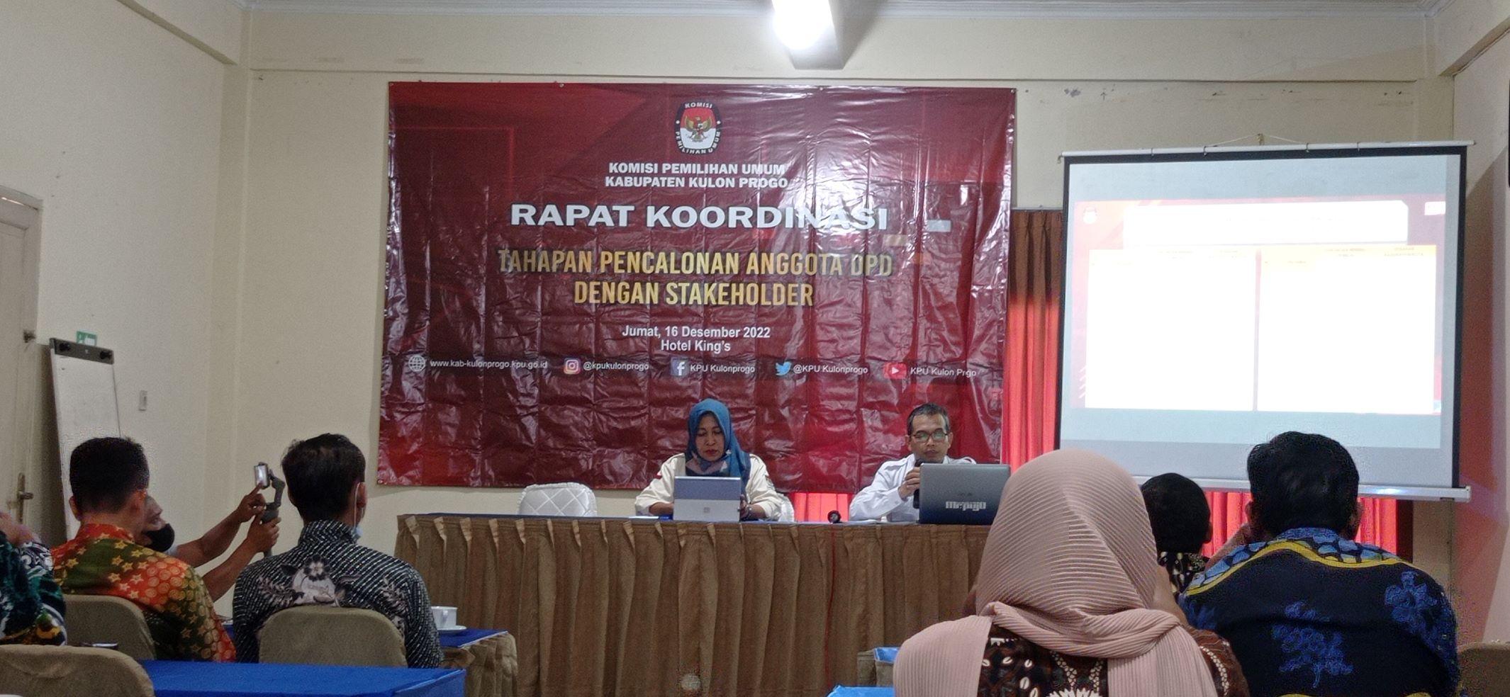 KPU Kulon Progo Mulai Sosialisasikan Dukungan Calon Anggota DPD Pemilu 2024