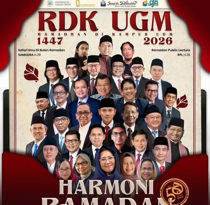 Jadwal Pembicara Ramadan Di Kampus Masjid UGM Tanggal 12-17 Maret 2026
