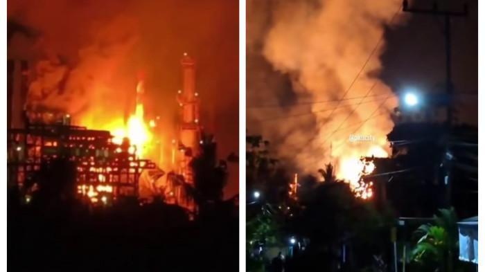 Kilang Pertamina Refinery Unit Dumai Terbakar
