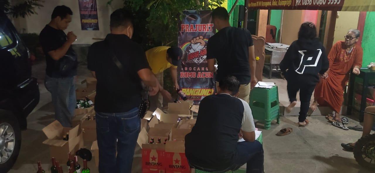 Gelar Razia, Polisi Sita 277 Botol Miras di Galur Kulon Progo