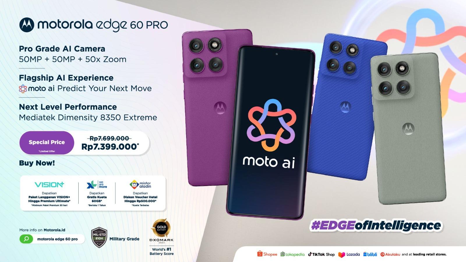 Spesifikasi Motorola edge 60 pro: Kombinasi AI Cerdas, Kamera Mumpuni, dan Layar Imersif
