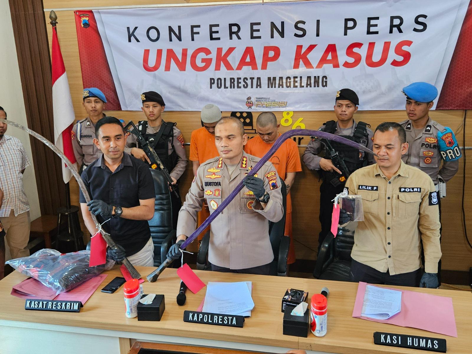 Tawuran Dipicu Aksi Saling Tantang di IG: Polresta Magelang Amankan 8 Tersangka, 2 Dijerat UU ITE