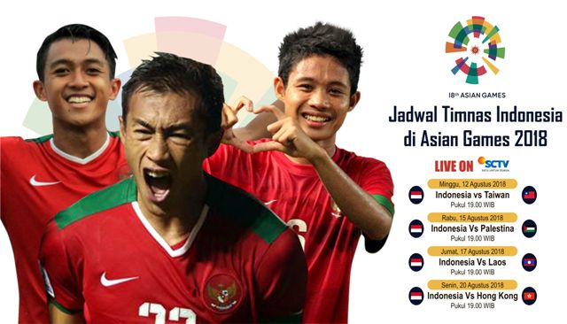 Jadwal Live SCTV Asian Games 2018 Indonesia vs Taiwan, Ini Daftar 20 Pemain Skuat Garuda