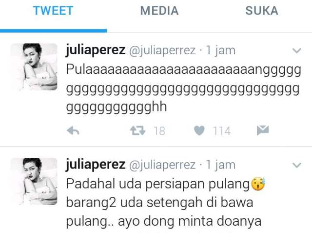 Julia Perez Minta Doa dari Netizen, Ia Pengen Segera Pulang dari Rumah Sakit