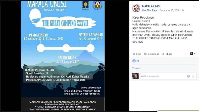 BREAKINGNEWS: UII Akui Ada Kekerasan dalam Diksar Mapala UNISI