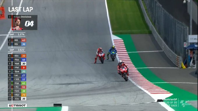 MotoGP Austria 2020 - Dovizioso Juara, Rossi Selamat dari Crash Mengerikan dan Finis Kelima