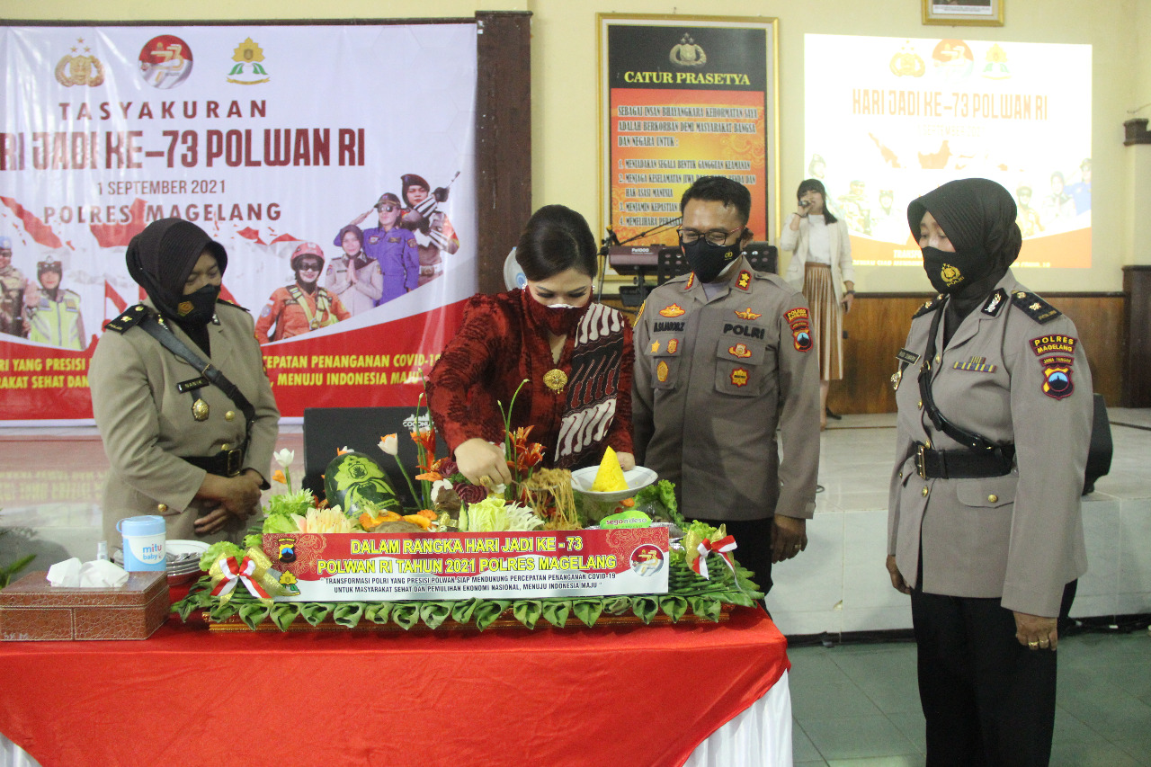 Peringati Hari Jadi Polwan, Polres Magelang Gelar Tasyakuran Secara Sederhana