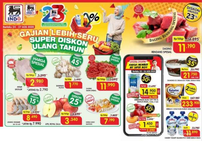 Asyik! Promo Superindo Weekday Periode 24-27 Agustus 2020