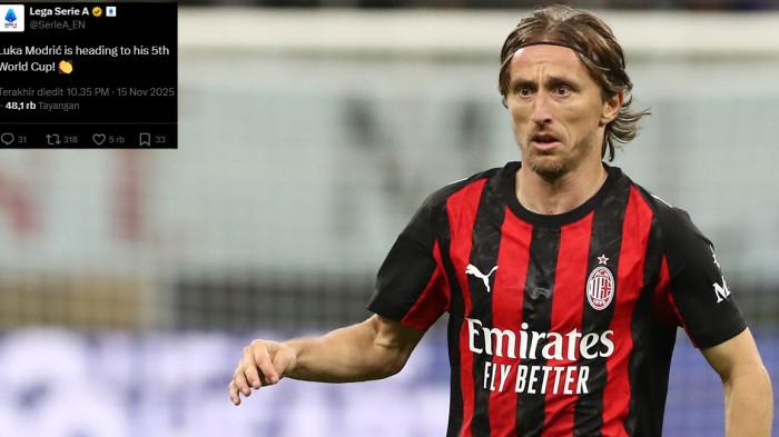 PANGGUNG DERBY MILAN - Gelandang AC Milan, Luka Modric saat bermain di Liga Italia Serie A musim 2025/2026. Pemain asal Kroasia ini bakal menjalani Derby della Madonnina perdana dalam kariernya saat menghadapi Inter Milan, di Stadion Giuseppe Meazza, Senin (24/11/2025) pukul 02.45 WIB. (ARSIP - X/@SerieA_EN)