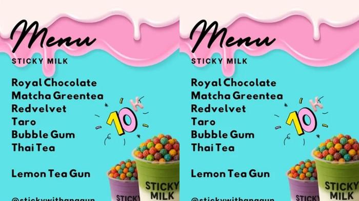 Daftar menu minuman dingin yang dijajakan Anggun