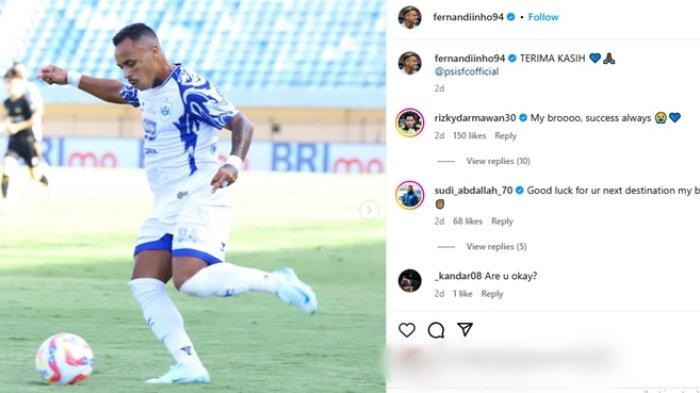 Bursa Transfer Liga 1, Fernandinho Tinggalkan PSIS Semarang, Komentar di Instagram jadi Sorotan