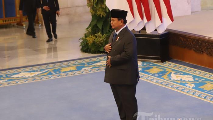 PRABOWO KE AUSTRALIA - Foto Presiden Prabowo Subianto saat melantik sejumlah menteri, wakil menteri, dan kepala lembaga anggota Kabinet Merah Putih sisa masa jabatan 2024-2029 di Istana Negara, Jakarta, Rabu (17/9/2025). Menteri Sekretaris Negara Prasetyo Hadi menyampaikan bahwa Presiden Prabowo Subianto dijadwalkan akan bertolak ke Australia pada pekan ini untuk melakukan kunjungan bilateral dengan Perdana Menteri Anthony Albanese. (Tribunnews/Jeprima)
