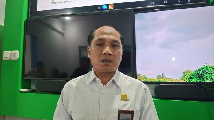 Kepala BMKG Kota Tarakan, M.Sulam Khilmi saat diwawancarai media.