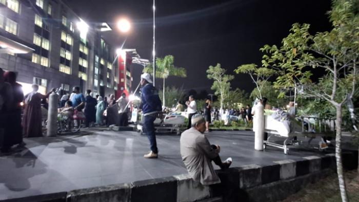 GEMPA TARAKAN - Kondisi terkini di Rumah Sakit Tarakan pasca gempa.