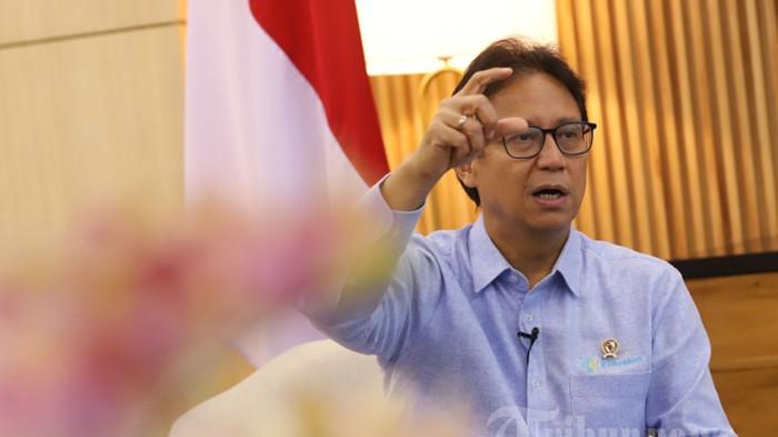 CEK KESEHATAN GRATIS - Menteri Kesehatan Budi Gunadi Sadikin saat diwawancarai Tribun Network di Gedung Kementerian Kesehatan, Kuningan, Jakarta Selatan, Senin (18/11/2024).  Tribunnews/Jeprima