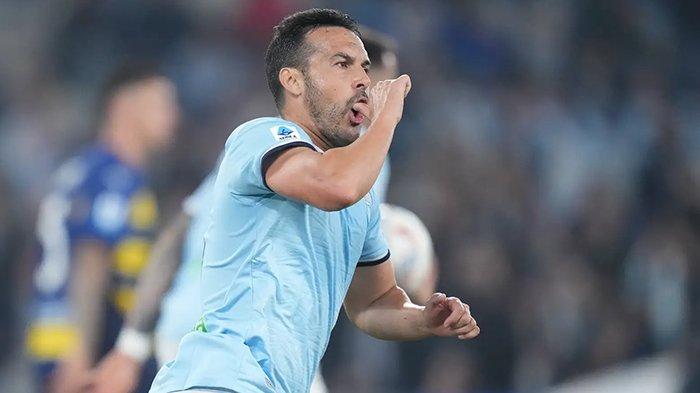GAGAL JUARA - Selebrasi Pedro ketika mencetak gol untuk Lazio pada giornata 34 Liga Italia Serie A di Stadion Olimpico, Selasa, (29/4/2025). Penyerang gaek asal Spanyol ini gagal membawa Lazio meraih juara di Coppa Italia musim 2025/2026, Kamis (14/5/2026).