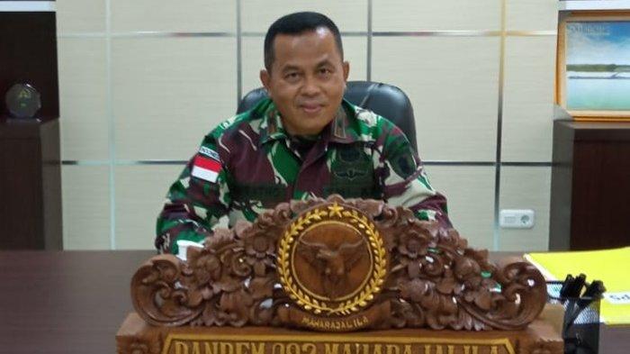 Danrem 092 Maharajalila Brigjen TNI Suratno ditemui di ruang kerjanya di Makorem 092 Maharajalila, Tanjung Selor (TRIBUNKALTARA.COM / MAULANA ILHAMI FAWDI)