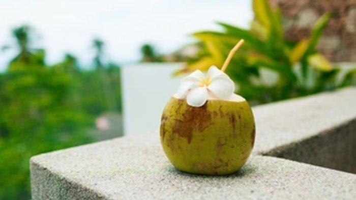 MANFAAT AIR KELAPA - Potret air kelapa. Simak manfaat air kelapa bagi kesehatan, mencegah dehidrasi hingga mempelambat penuaan.