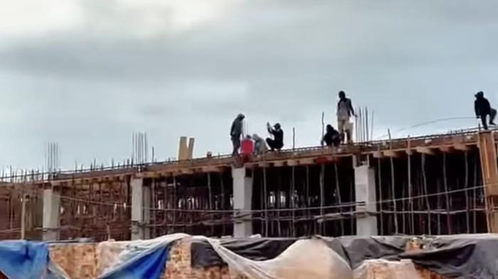 progres perkembangan pembangunan Sekolah Rakyat di Kelurahan Juata