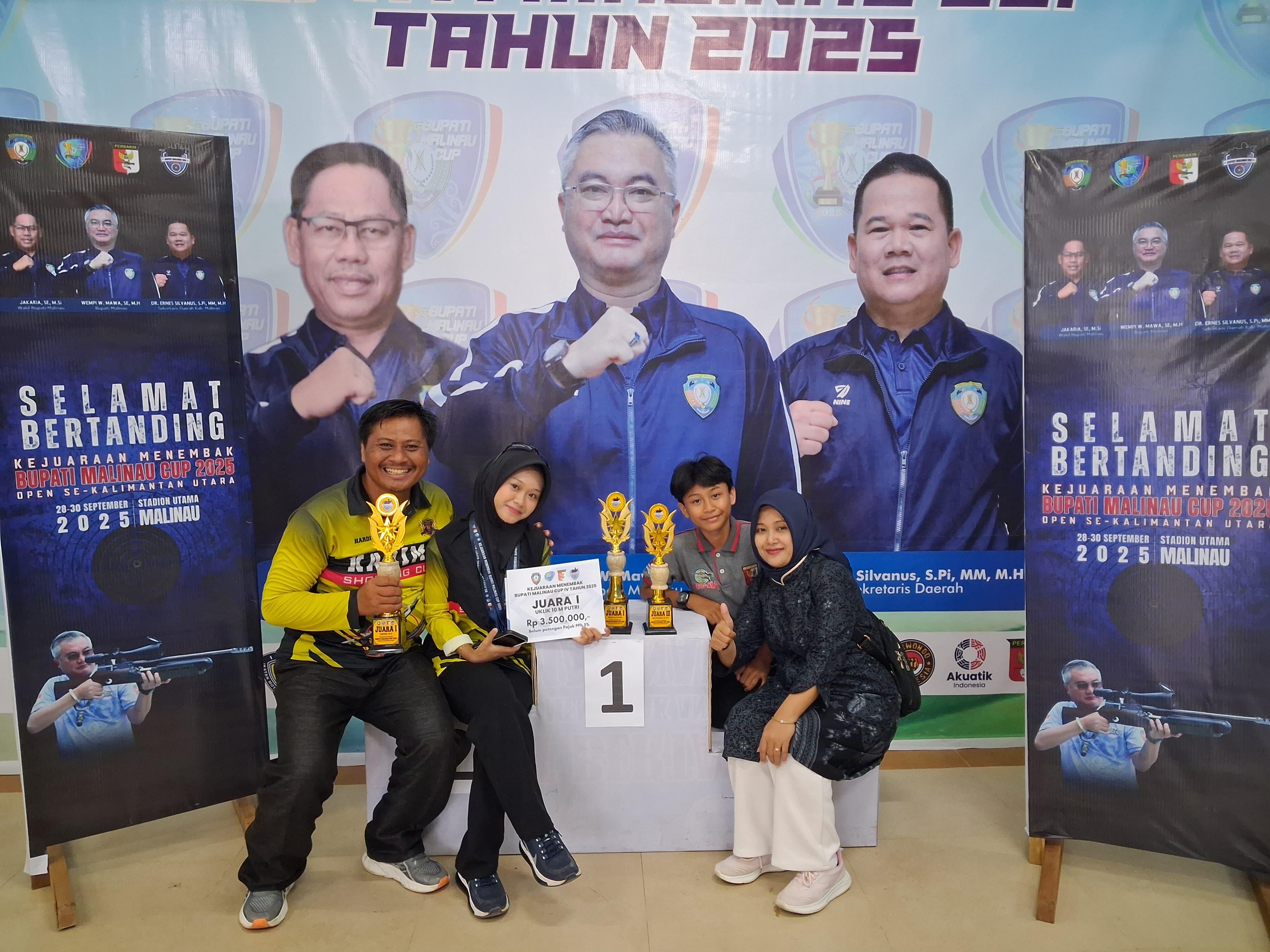 Atlet Menembak Asal Nunukan Sabet 2 Emas dan 1 Perunggu, Kejuaraan Piala Bupati Malinau 2025