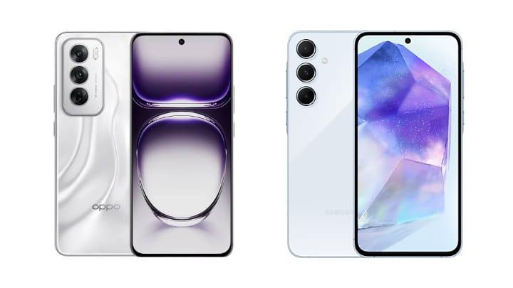 Punya Penyimpanan Lebih Lega, Intip Adu Spek dan Harga HP Oppo Reno 12 5G vs Samsung Galaxy A55 5G
