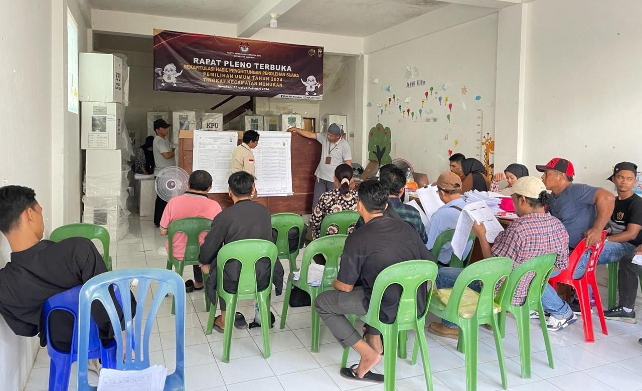 Ada File tak Bisa Diinput, Rekapitulasi Suara Hasil Pemilu 2024 di Kecamatan Nunukan Sempat Tertunda