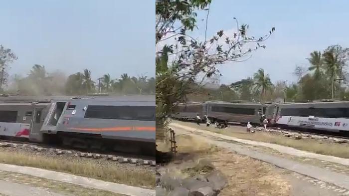 Viral Argo Semeru Anjlok di Kulonprogo Yogyakarta, Sempat Diserempet Kereta Api Lainnya