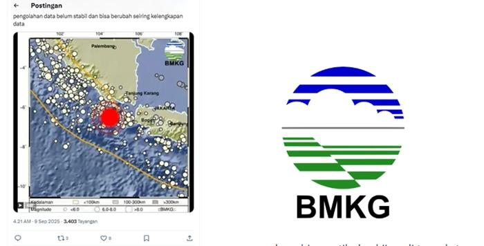 Gempa Hari Ini Hantam Tanggamus Lampung, Lihat juga Pusat Gempa Terkini dari BMKG