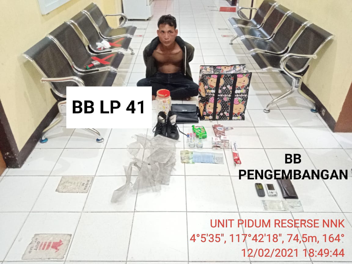 Polres Nunukan Tangkap Residivis Curat, Pelaku Mengaku Uang Hasil Curian Dipakai Beli Narkoba