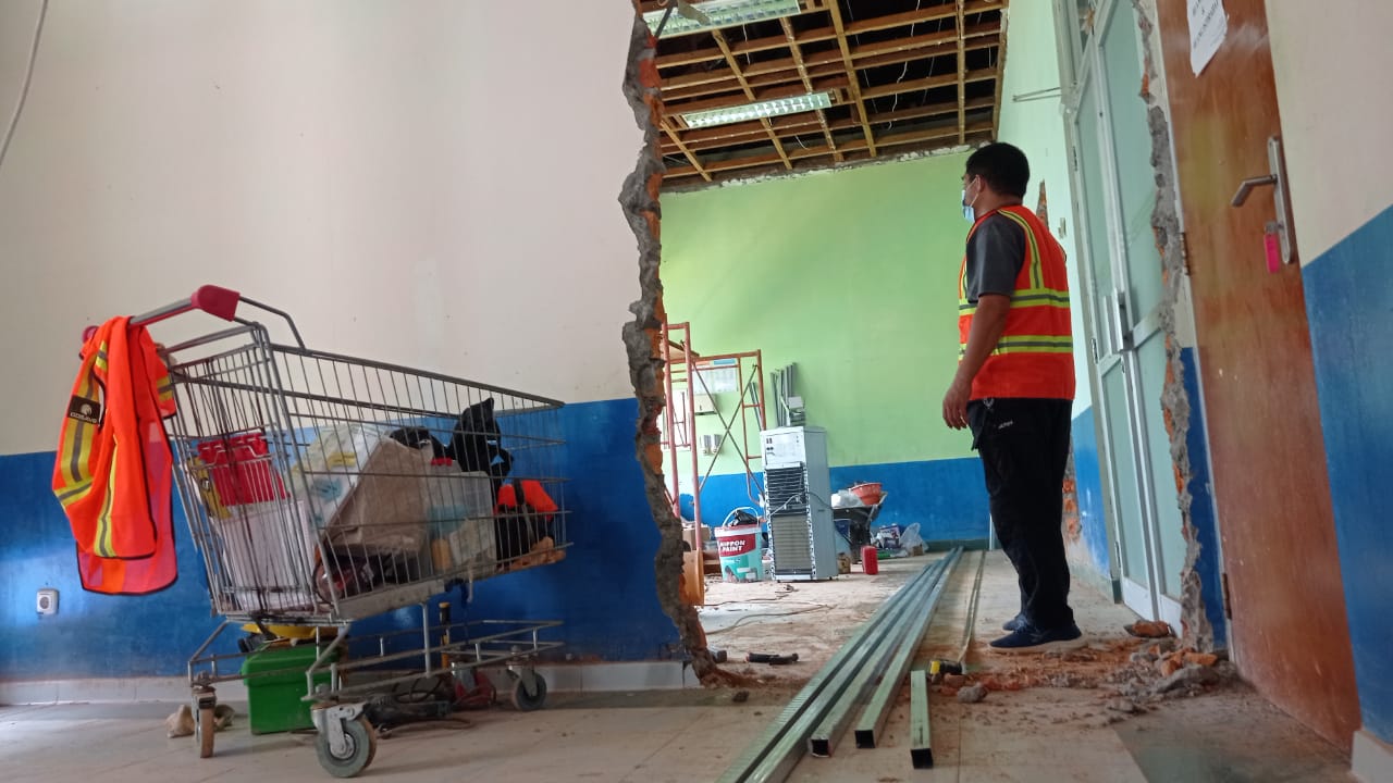 Instalasi Lab RSUD Malinau Direhab, Laboratorium PCR dalam Proses Pengerjaan, Target 45 Hari Selesai