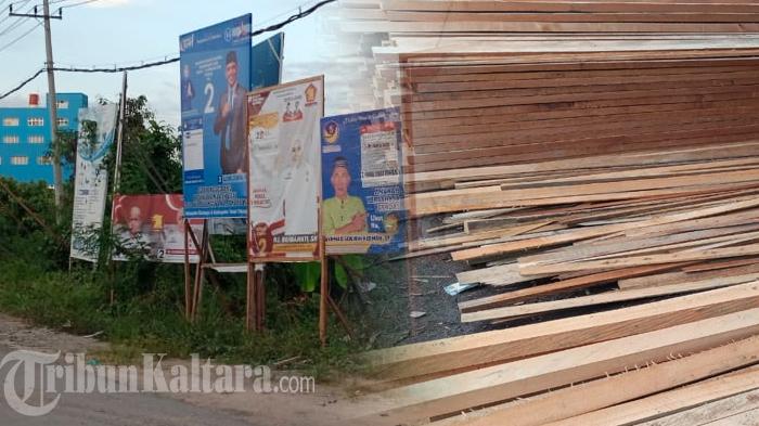 Permintaan Kayu untuk Baliho dan Percetakan Spanduk Kampanye di Tanjung Selor Meningkat