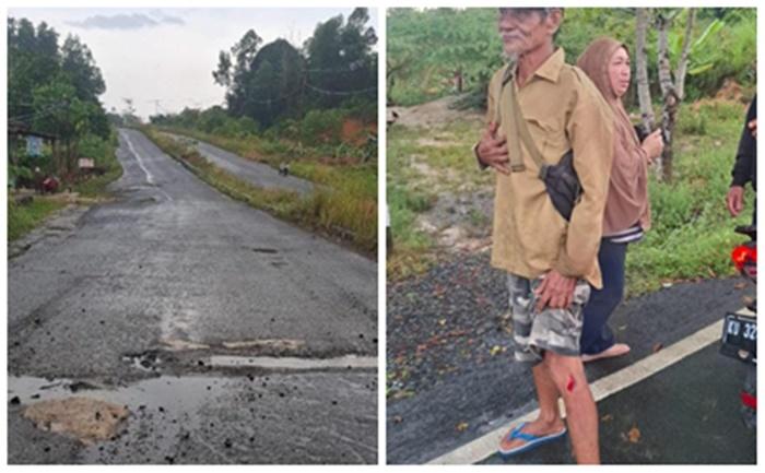 Daeng Gassing Luka Parah Akibat Jalan Berlubang, DPRD Nunukan Desak Pemprov Kaltara Segera Perbaiki