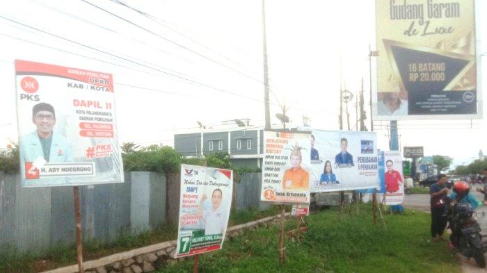 Warga Palangkaraya Keluhkan APK Caleg Sembarang Tempat Rusak Pemandangan Kota Cantik