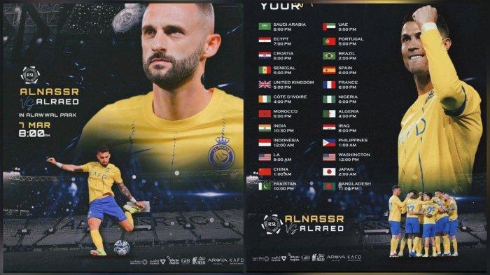 LINK TV Online Live Streaming Bola Al Nassr vs Al Raed Liga Arab, Ronaldo On Fire Kejar Al Hilal