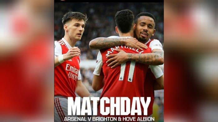 Link dan Cara Nonton Live Streaming Arsenal vs Brighton, Hasil Score Liga Inggris via HP di Sini
