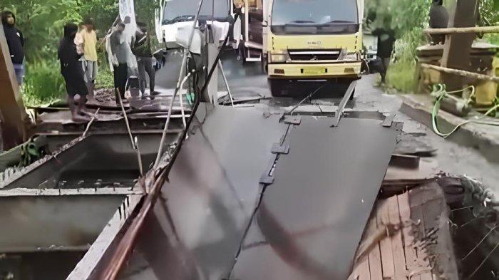 Breaking News, Jembatan Rippi Gunung Mas-Palangka Raya Kalteng Putus, Diminta Pakai Jalur Alternatif