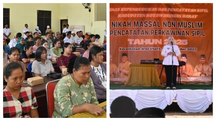 Bupati Kobar Hadiri Nikah Massal di Arut Utara Kalteng