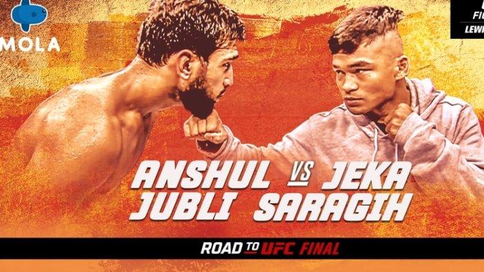 Siaran Langsung Gratis Jeka Saragih vs Anshul Jubli Final Road to UFC Mola TV, Profil Petarung MMA