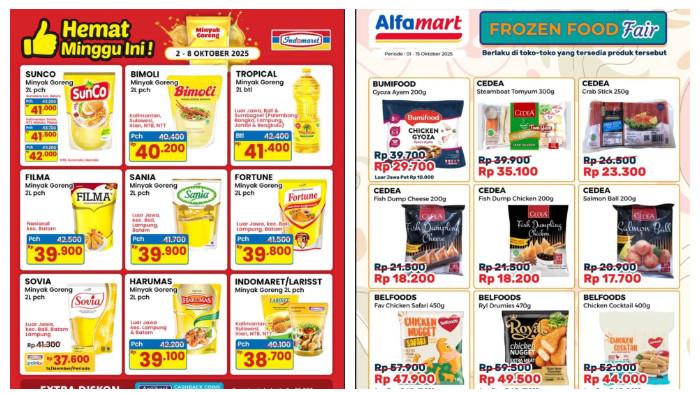 Katalog Promo Alfamart dan Indomaret Hari ini dan Besok Rabu 29 Oktober 2025, cek Harga