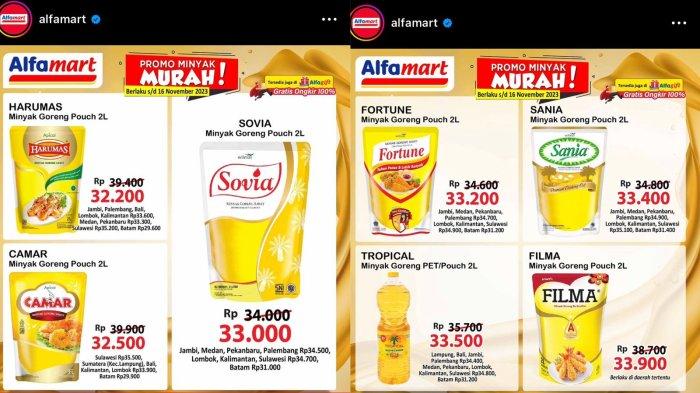 Promo Alfamart Hari Ini, Kamis 16 November 2023, Dapatkan Harga Minyak Goreng Murah Mulai Rp 17.700
